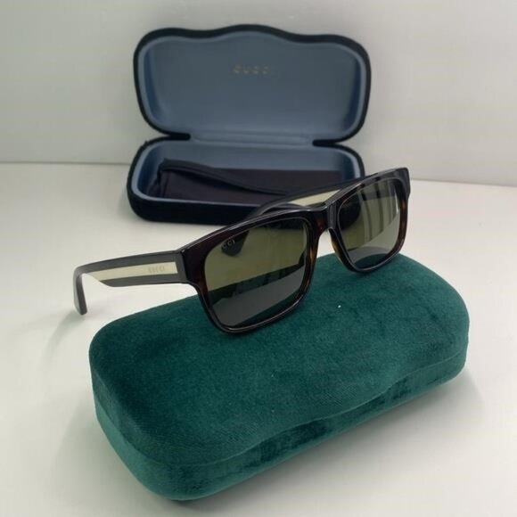 New Authentic Gucci GG0340S 003 56 GG0340 Men's Sunglasses - Picture 3 of 11